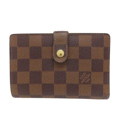 Pre-owned Louis Vuitton Brown Damier Canvas Ebene Damier Canvas Wallet (bi-fold) ()