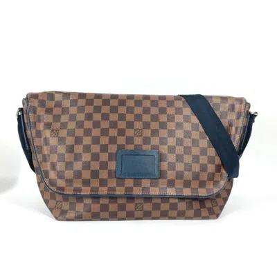 Pre-owned Louis Vuitton Brown Damier Canvas Ebene Navy Damier Canvas Handbag Messenger Bag Shoulder Bag (pre-o