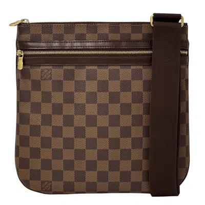 Pre-owned Louis Vuitton Brown Damier Canvas Galle Damier Canvas Pochette Shoulder Bag ()