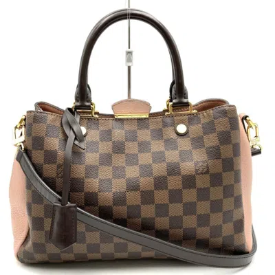 Pre-owned Louis Vuitton Brown Damier Canvas Leather Handbag Shoulder Bag ()
