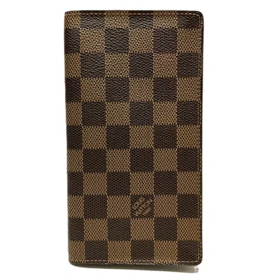 Pre-owned Louis Vuitton Brown Damier Canvas Long Bill Wallet (bi-fold) ()