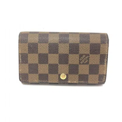Pre-owned Louis Vuitton Brown Damier Canvas Long Bill Wallet (tri-fold) ()