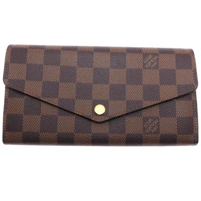 Pre-owned Louis Vuitton Brown Damier Canvas Long Wallet (bi-fold) ()