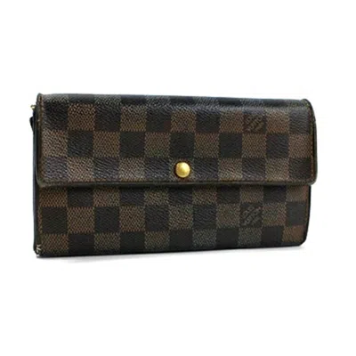 Pre-owned Louis Vuitton Brown Damier Canvas Long Wallet (bi-fold) ()