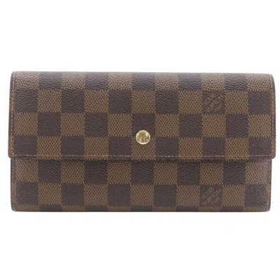 Pre-owned Louis Vuitton Brown Damier Canvas Long Wallet (bi-fold) ()