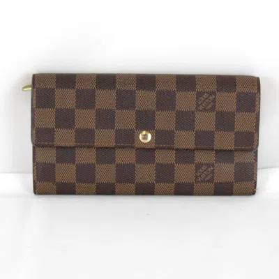 Pre-owned Louis Vuitton Brown Damier Canvas Long Wallet (bi-fold) ()