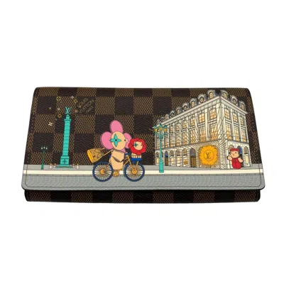 Pre-owned Louis Vuitton Brown Damier Canvas Long Wallet (bi-fold) ()