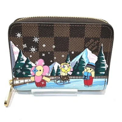 Pre-owned Louis Vuitton Brown Damier Canvas Multi-color Damier Canvas Coin Purse/coin Case ()