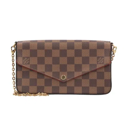 Pre-owned Louis Vuitton Brown Damier Canvas Pochette Shoulder Bag ()