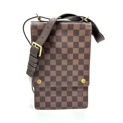 Pre-owned Louis Vuitton Brown Damier Canvas Pochette Shoulder Bag ()