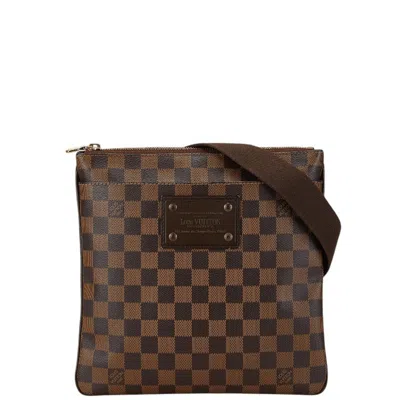 Pre-owned Louis Vuitton Brown Damier Canvas Pvc Leather Pochette Shoulder Bag ()