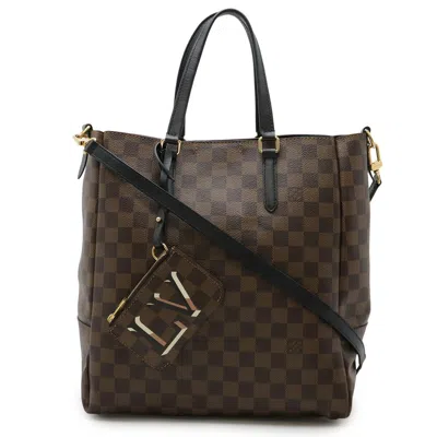 Pre-owned Louis Vuitton Brown Damier Canvas Pvc Leather Shoulder Bag Tote Bag ()