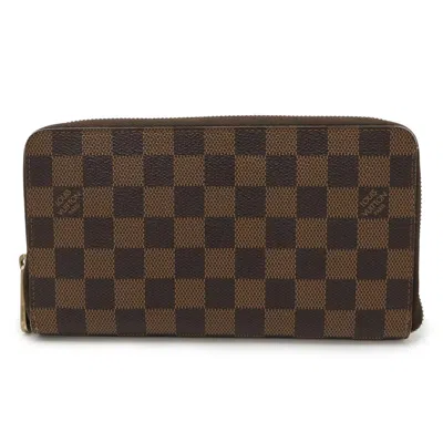 Pre-owned Louis Vuitton Brown Damier Canvas Pvc Long Wallet (bi-fold) ()