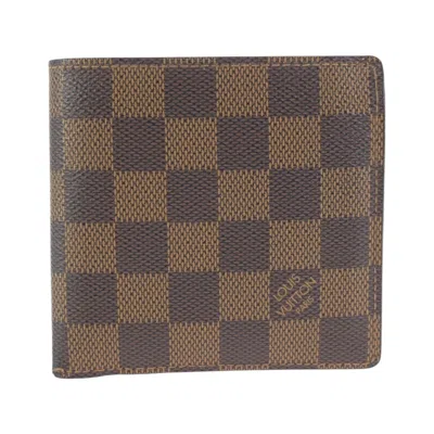 Pre-owned Louis Vuitton Brown Damier Canvas Pvc Long Wallet (tri-fold) ()