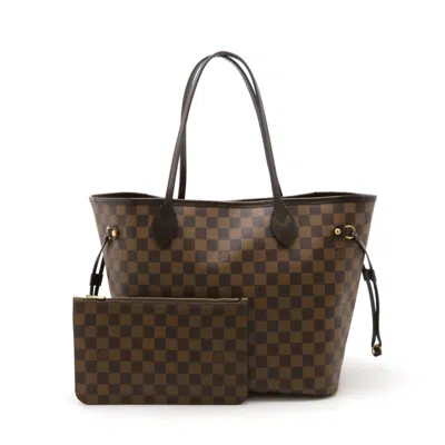 Pre-owned Louis Vuitton Brown Damier Canvas Pvc Pouch Shoulder Bag Tote Bag () In Brown, Damier Canvas