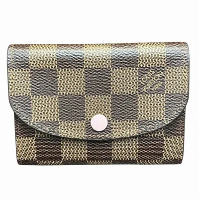 Pre-owned Louis Vuitton Brown Damier Canvas Rose Ballerine Damier Canvas Coin Purse/coin Case () In Multi