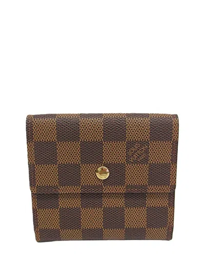 Louis Vuitton Brown Damier Canvas Tri-fold Wallet (authentic Pre-loved)