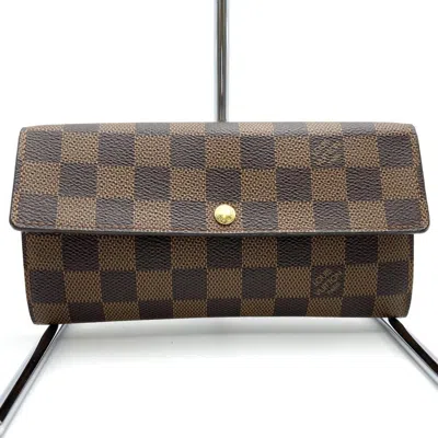 Pre-owned Louis Vuitton Brown Damier Canvas Wallet (bi-fold) ()