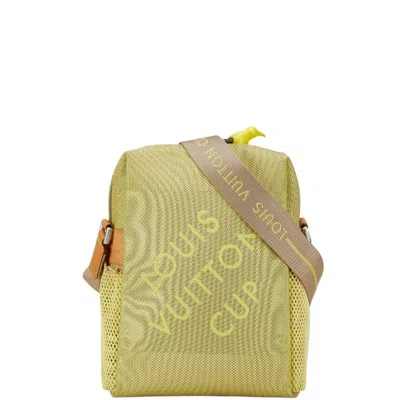 Pre-owned Louis Vuitton Brown Damier Canvas Yellow Canvas Leather Shoulder Bag ()