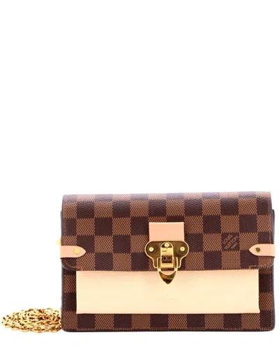 Louis Vuitton Brown Damier Ebene & Leather Vavin Chain Wallet Nm (authentic  Pre-loved)