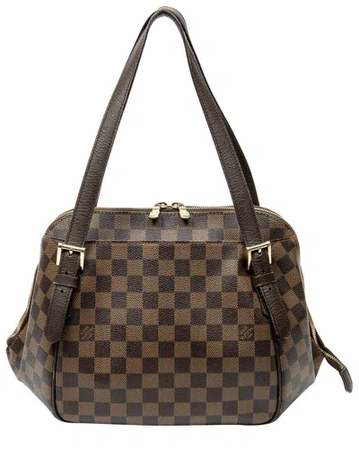 Pre-owned Louis Vuitton Brown Damier Ebene Belem Mm (authentic Pre-loved)