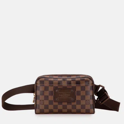 Pre-owned Louis Vuitton Brown Damier Ebene Brooklyn Bum Bag