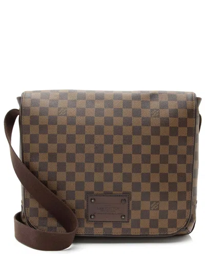 Pre-owned Louis Vuitton Brown Damier Ebene Brooklyn Mm (authentic Pre-loved)