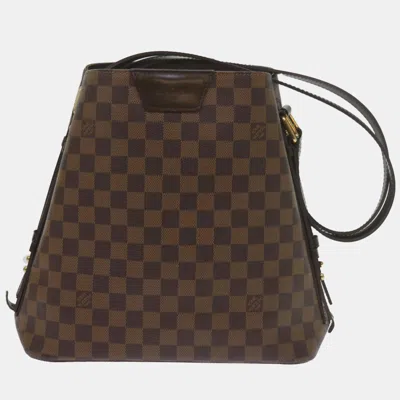 Pre-owned Louis Vuitton Brown Damier Ebene Cabas Rivington Shoulder Bag