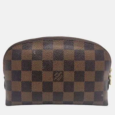 Pre-owned Louis Vuitton Brown Damier Ebene Canvas Cosmetic Pouch
