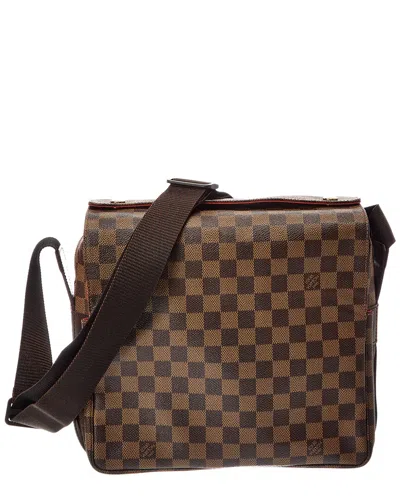 Pre-owned Louis Vuitton Brown Damier Ebene Canvas Naviglio (authentic Pre-loved)