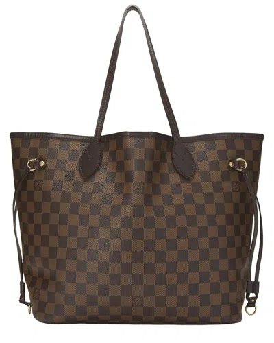 Louis Vuitton Brown Damier Ebene Canvas Neverfull Mm (authentic Pre-loved)