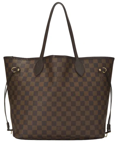 Louis Vuitton Brown Damier Ebene Canvas Neverfull Mm (authentic Pre-loved)