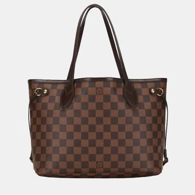 Pre-owned Louis Vuitton Brown Damier Ebene Canvas Neverfull Pm Tote Bag