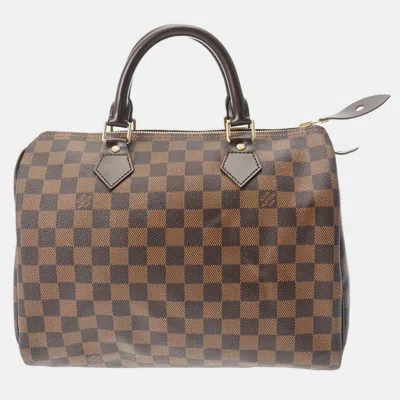 Pre-owned Louis Vuitton Brown Damier Ebene Canvas Speedy Handbag