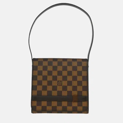 Pre-owned Louis Vuitton Brown Damier Ebene Canvas Tribeca Mini Handbag