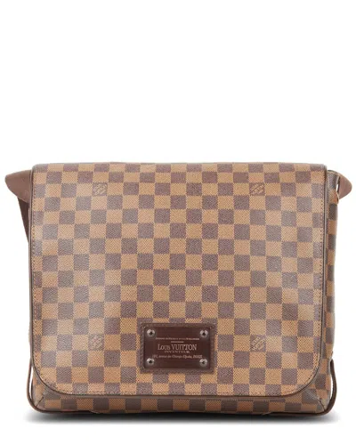 Pre-owned Louis Vuitton Brown Damier Ebene Coated Canvas Brooklyn Mm (authentic Pre-  Loved)