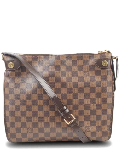 Pre-owned Louis Vuitton Brown Damier Ebene Coated Canvas Duomo Crossbody (authentic Pre-  Loved)
