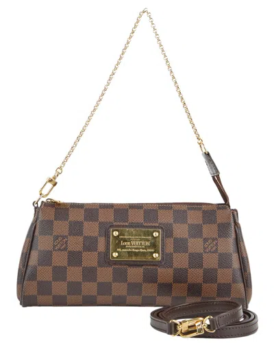 Pre-owned Louis Vuitton Brown Damier Ebene Coated Canvas Eva (authentic )