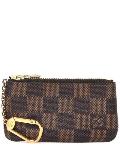 Pre-owned Louis Vuitton Brown Damier Ebene Coated Canvas Pochette Cles (authentic Pre-  Loved)