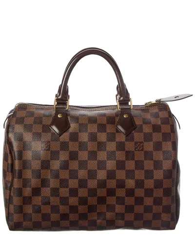 Pre-owned Louis Vuitton Brown Damier Ebene Coated Canvas Speedy 25 (authentic Pre-loved)