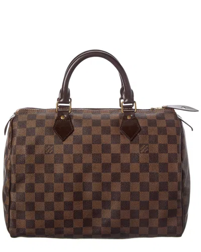 Pre-owned Louis Vuitton Brown Damier Ebene Coated Canvas Speedy 25 (authentic Pre-loved)