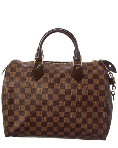 Pre-owned Louis Vuitton Brown Damier Ebene Coated Canvas Speedy 30 (authentic Pre-loved)