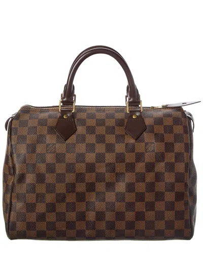 Pre-owned Louis Vuitton Brown Damier Ebene Coated Canvas Speedy 30 (authentic Pre-loved)