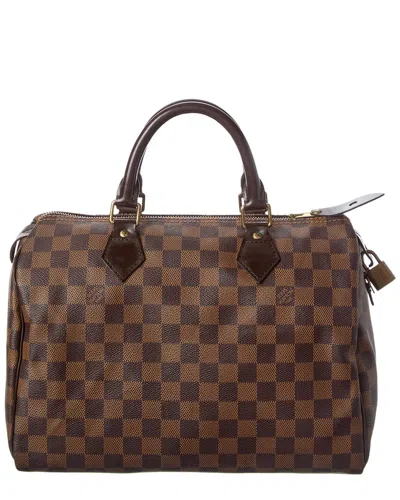 Pre-owned Louis Vuitton Brown Damier Ebene Coated Canvas Speedy 30 (authentic Pre-loved)