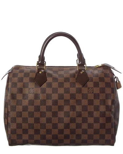 Pre-owned Louis Vuitton Brown Damier Ebene Coated Canvas Speedy 30 (authentic Pre-loved)