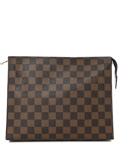 Pre-owned Louis Vuitton Brown Damier Ebene Coated Canvas Toiletry Pouch 26 (authentic  Pre-loved)