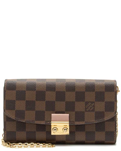 Louis Vuitton Brown Damier Ebene Croisette Chain Wallet (authentic Pre-loved)