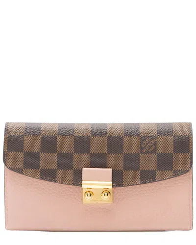 Pre-owned Louis Vuitton Brown Damier Ebene Croisette Wallet (authentic Pre-loved)