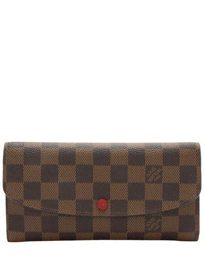 Louis Vuitton Brown Damier Ebene Emilie Wallet (authentic Pre-loved)