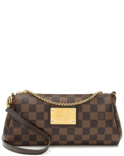 Pre-owned Louis Vuitton Brown Damier Ebene Eva Clutch (authentic Pre-loved)